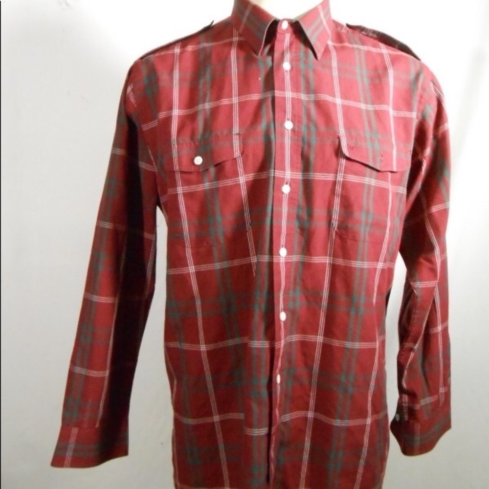 ❌SOLD❌ Christian Dior Red Plaid Button Down Shirt